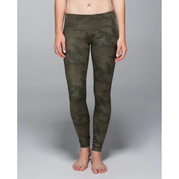 Lululemon Leggings Camo Wunder Under Pant Savasana Full On Luxtreme - Picture 2 of 12